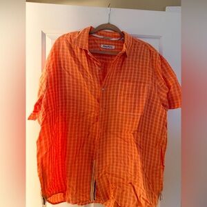 Tommy Bahama Men's Vibrant Orange Check Shirt